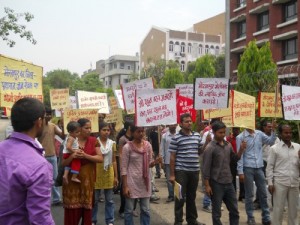 UP bhavan demonstration