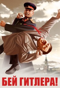 Stalin beats up Hitler