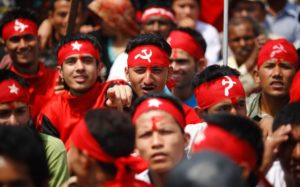 काठमाण्‍डु, नेपाल में मई दिवस की रैली 